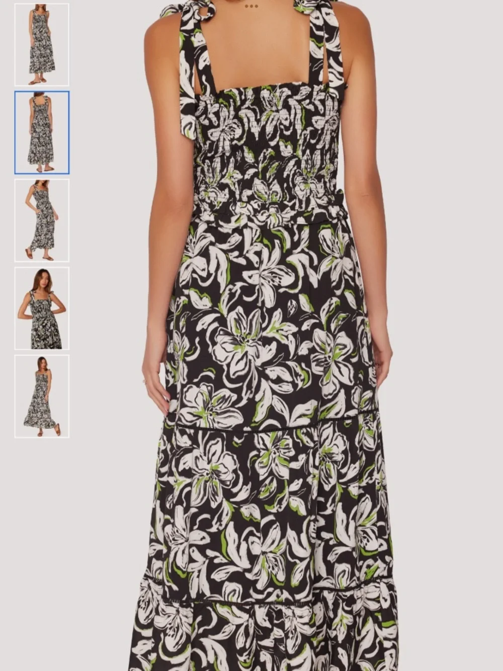 Lost + Wander Midnight Flora Smocked Maxi Dress, size S - Picture 2 of 14